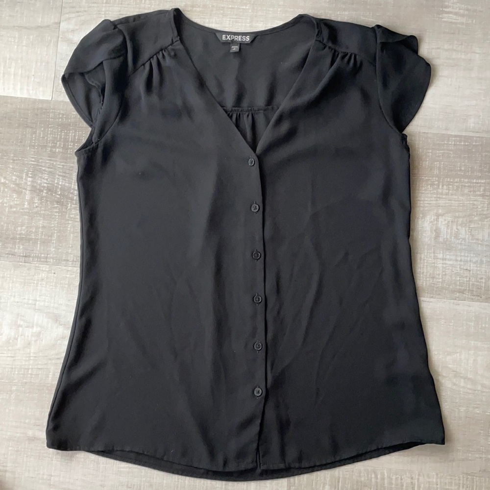 Express Lightweight button down blouse